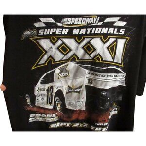 XXL IMCA Speedway Super Nationals T-Shirt Black Graphic Racing Tee Unisex 2013